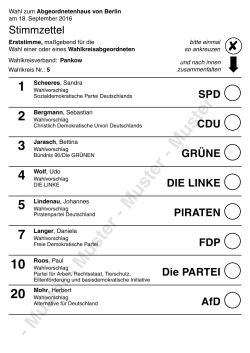 Wahl zum Abgeordnetenhaus von Berlin 2016