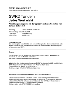 Jedes Wort wirkt