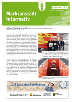 Amtsblatt Mai 2016 - Stadt Markranstädt