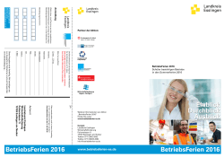 BetriebsFerien 2016 - Landkreis Esslingen