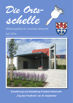 Ausgabe Juli 2016 - Gemeinde Hohenroth