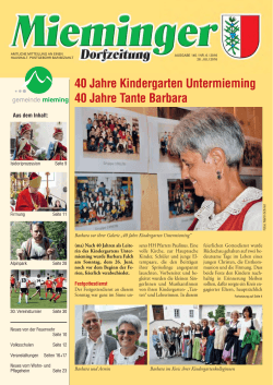 Mieminger Dorfzeitung, Ausgabe 145, Nr. 6, 28. Juli 2016