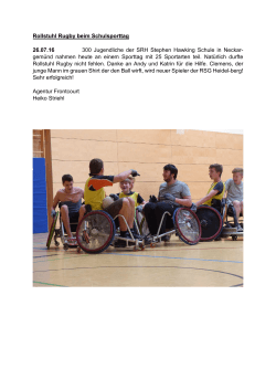 Rollstuhl Rugby beim Schulsporttag