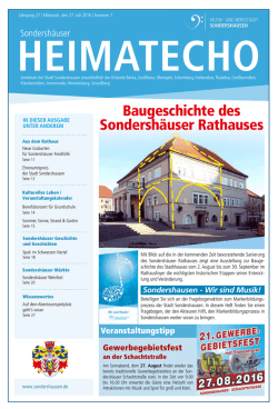 Baugeschichte des Sondershäuser Rathauses