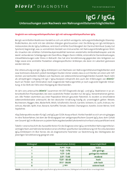 IgG / IgG4 - biovis&acute; Diagnostik MVZ GmbH
