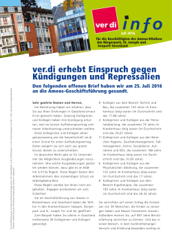 Ameos-Info vom 25.07.2016 - Bezirk Weser-Ems