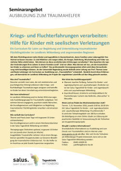 Infoblatt "AUSBILDUNG ZUM TRAUMAHELFER"