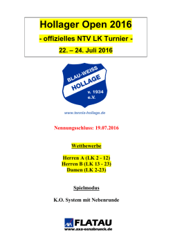 Hollager Open 2016