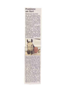 Heidenheimer Zeitung, Interview mit Olympiasieger und Teilnehmer