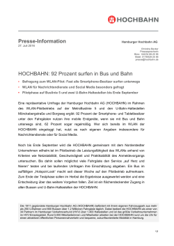 PI WLAN-Nutzung - Hamburger Hochbahn AG