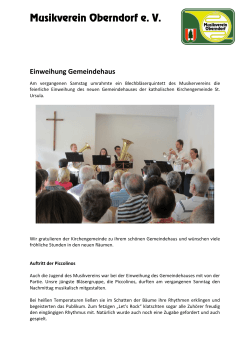 15.07.2016 Gemeindebote Bericht Einweihung Gemeindehaus