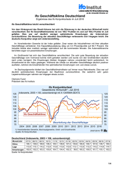 ifo Gesch&auml;ftsklima Deutschland