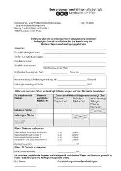 Ermäßigung der Gebühren für die Niederschlagswasserbeseitigung