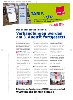 Ameos-Info vom 27.07.2016 - Bezirk Weser-Ems
