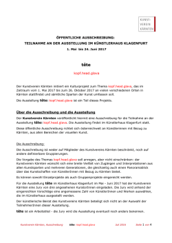 Ausschreibung kopf.head.glava