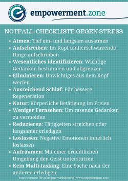 Notfall-Checkliste gegen Stress
