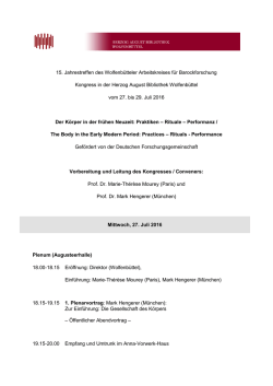 Programm - Herzog August Bibliothek Wolfenbüttel