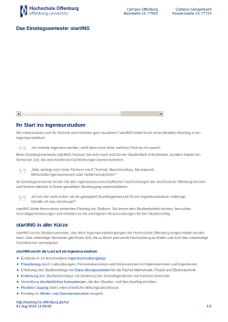 Das Einstiegssemester startING