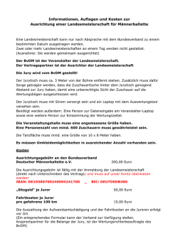 Informationen, Auflagen und Kosten zur Ausrichtung einer