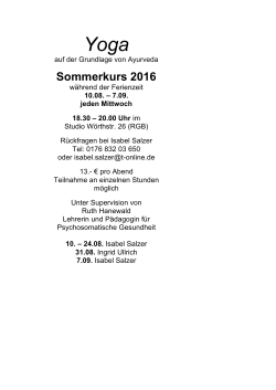Sommerkurs 2016 >>> info
