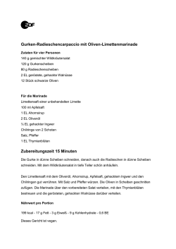 Gurken-Radieschencarpaccio