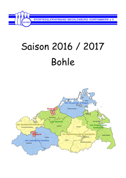 Staffeleinteilung 2016/2017