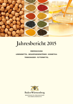 Jahresbericht 2015 - Ministerium f&uuml;r L&auml;ndlichen Raum und