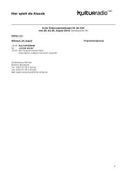 Hier spielt die Klassik - Presse