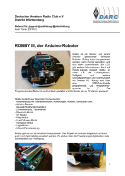 ROBBY III, der Arduino-Roboter