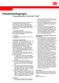 Teilnahmebedingungen