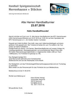 «Vorname» «Name» - HSG Herrenhausen