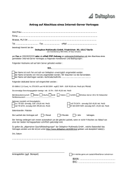 Antragsformular - Deltaphon Multimedia GmbH