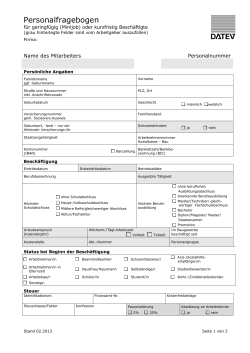 Personalfragebogen GfB - Steuerberatung Terhart in Bonn