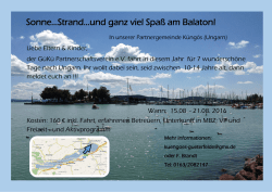 Sonne...Strand...und ganz viel Spaß am Balaton!