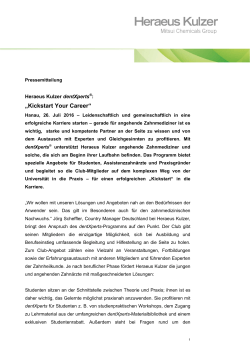 press release - Heraeus Kulzer