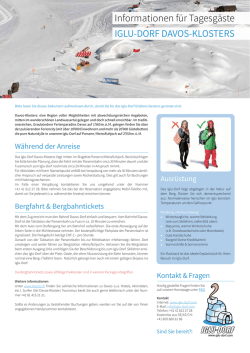 Informationen f&uuml;r Tagesg&auml;ste Iglu-Dorf DavoS