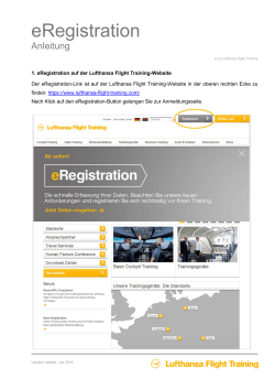 eRegistration - Lufthansa Flight Training