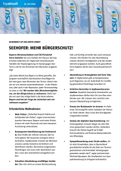 seehofer: mehr bürgerschutz!