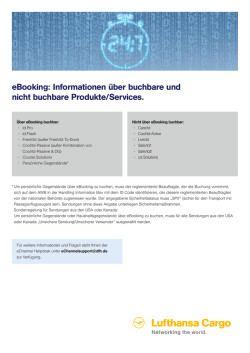 eBooking: Informationen &uuml;ber buchbare und nicht