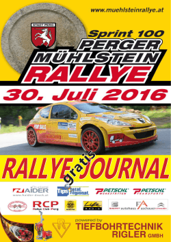 Rallye Journal - 1. Perger Mühlstein Rallye ® 2016