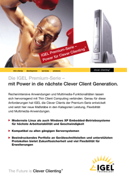 Die IGEL Premium-Serie – mit Power in die nächste Clever Client
