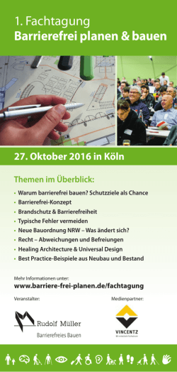 Veranstaltungsflyer - Barrierefrei bauen