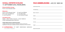 Programm, Referenten und Fax-Anmeldung