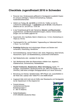 Checkliste 2016