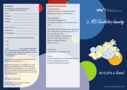 dritten Kursleiter/innentag - VHS Verband M-V