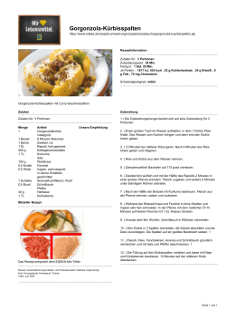 Gorgonzola-K&uuml;rbisspalten
