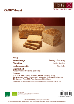 Datenblatt KAMUT-Toast
