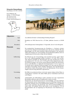 Rumendingen - Stiftung Landschaft und Kies