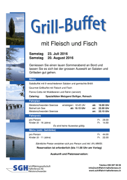 Grill-Buffet - Schifffahrt Hallwilersee