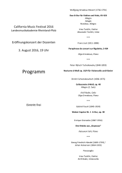 Programm - Landesmusikakademie Rheinland